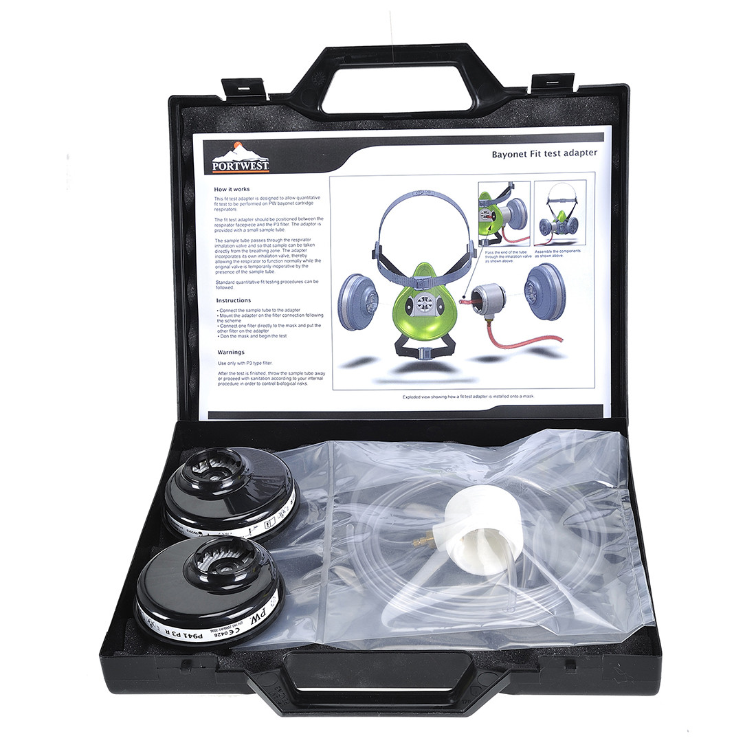 Kit adaptor pentru testul de potrivire pentru măștile cu filtru cu baionetă - Echipamente de protectie personala Kit adaptor pentru testul de potrivire pentru măștile cu filtru cu baionetă - Echipamente de protectie personala
