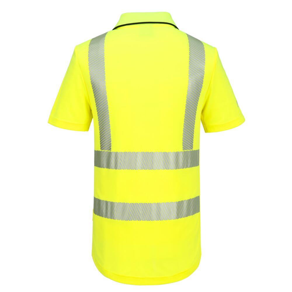 Polo sport haute visibilité KX3, fermeture éclair, manches courtes - Les vêtements de protection