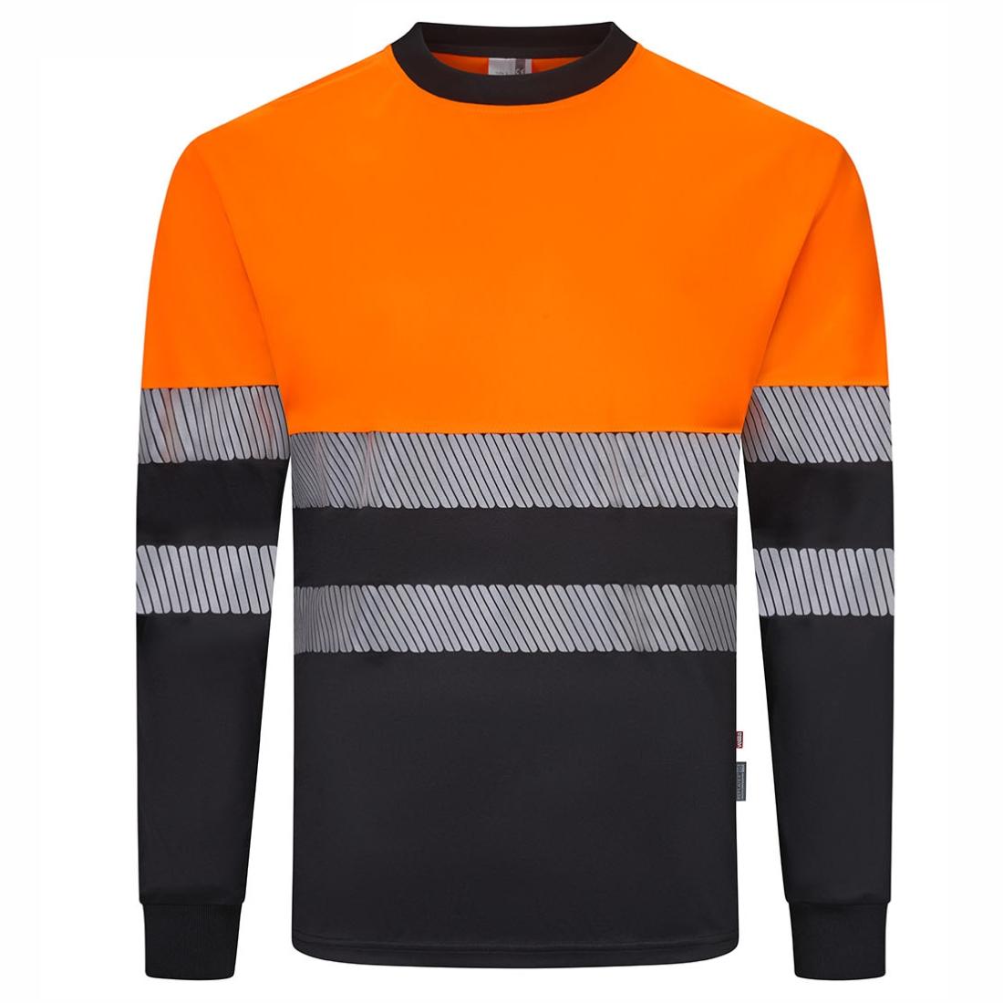 Tricou HiVis bicolor din poliester reciclat cu benzi segmentate - Imbracaminte de protectie