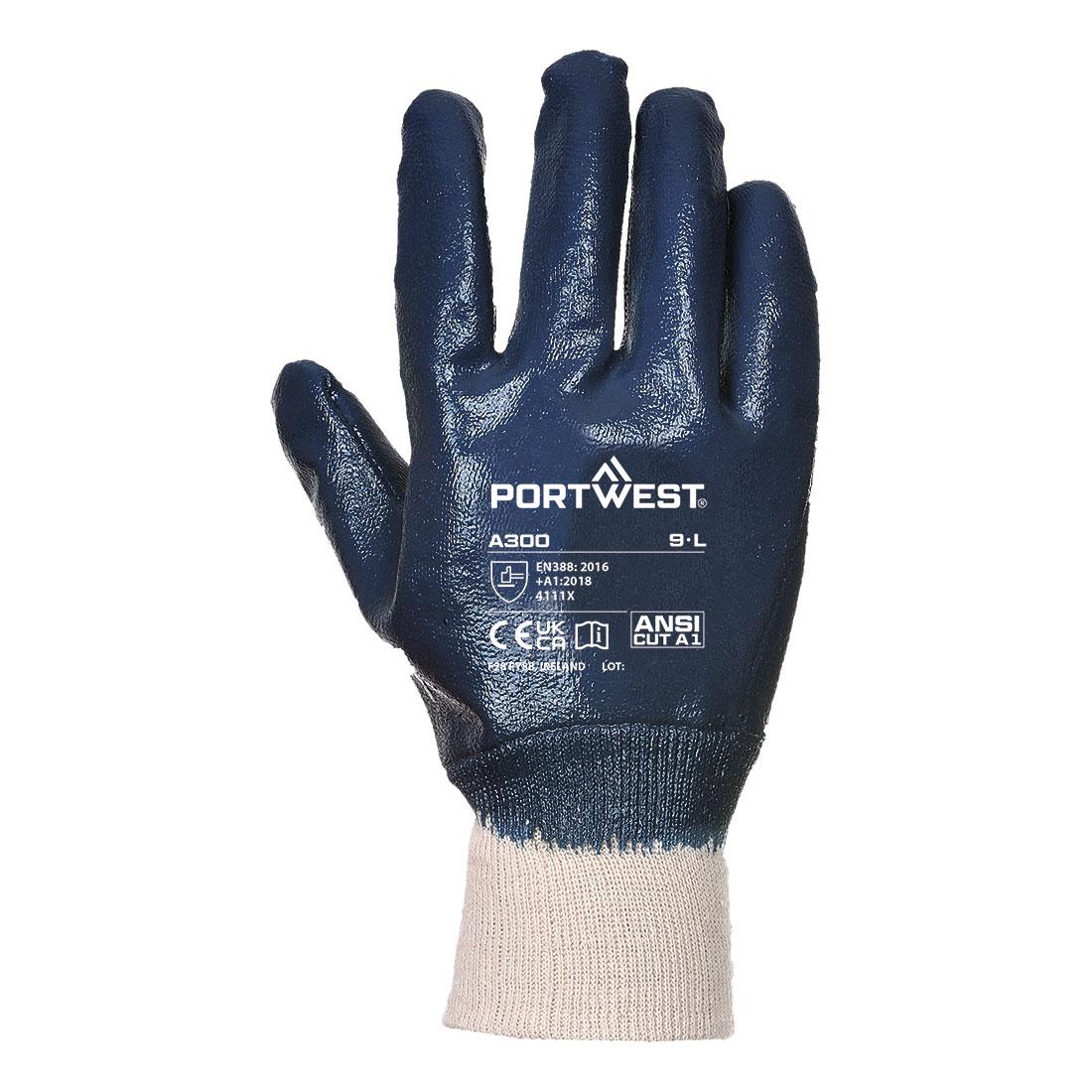 Gant coton double enduction nitrile poignet tricot - Les équipements de protection individuelle