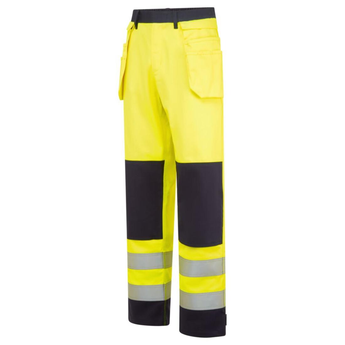 Pantaloni ignifugi Bizflame Work HiVis Contrast cu buzunare Holster - Imbracaminte de protectie
