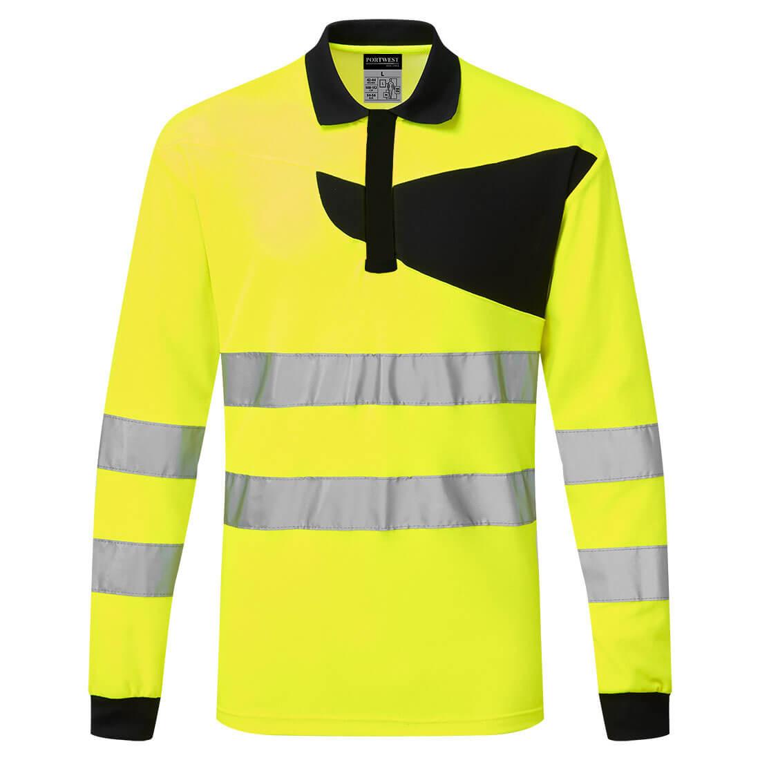 PW2 Warnschutz Polo Shirt langarm - Arbeitskleidung