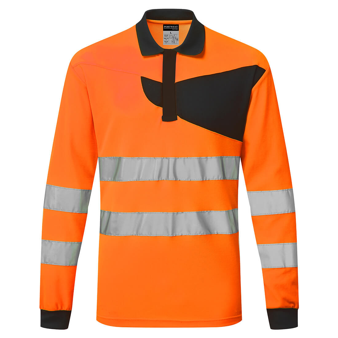 PW2 Hi-Vis Polo Shirt L/S - Safetywear PW2 Hi-Vis Polo Shirt L/S - Safetywear