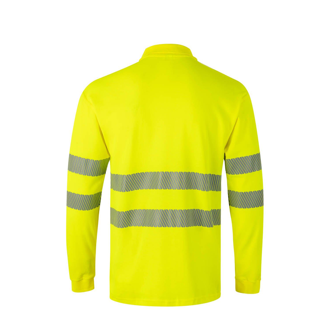 Long sleeve cotton polo shirt with segmented tape - Safetywear Long sleeve cotton polo shirt with segmented tape - Safetywear