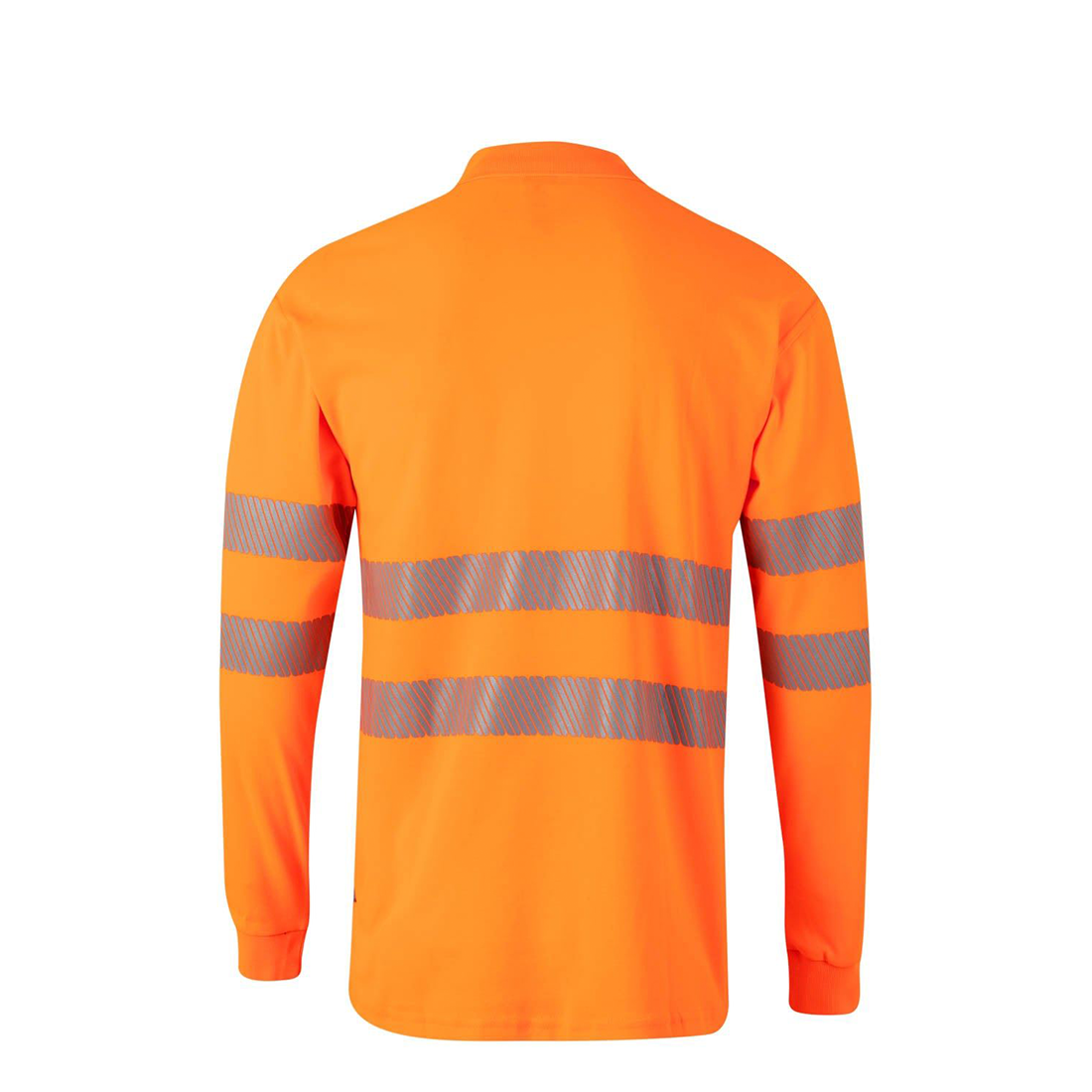 Long sleeve cotton polo shirt with segmented tape - Safetywear Long sleeve cotton polo shirt with segmented tape - Safetywear