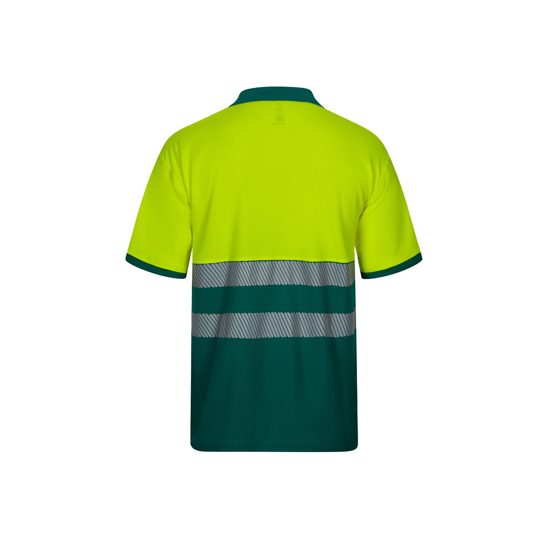Polo cotone bicolore a maniche corte banda segmentata - Abbigliamento di protezione Polo cotone bicolore a maniche corte banda segmentata - Abbigliamento di protezione