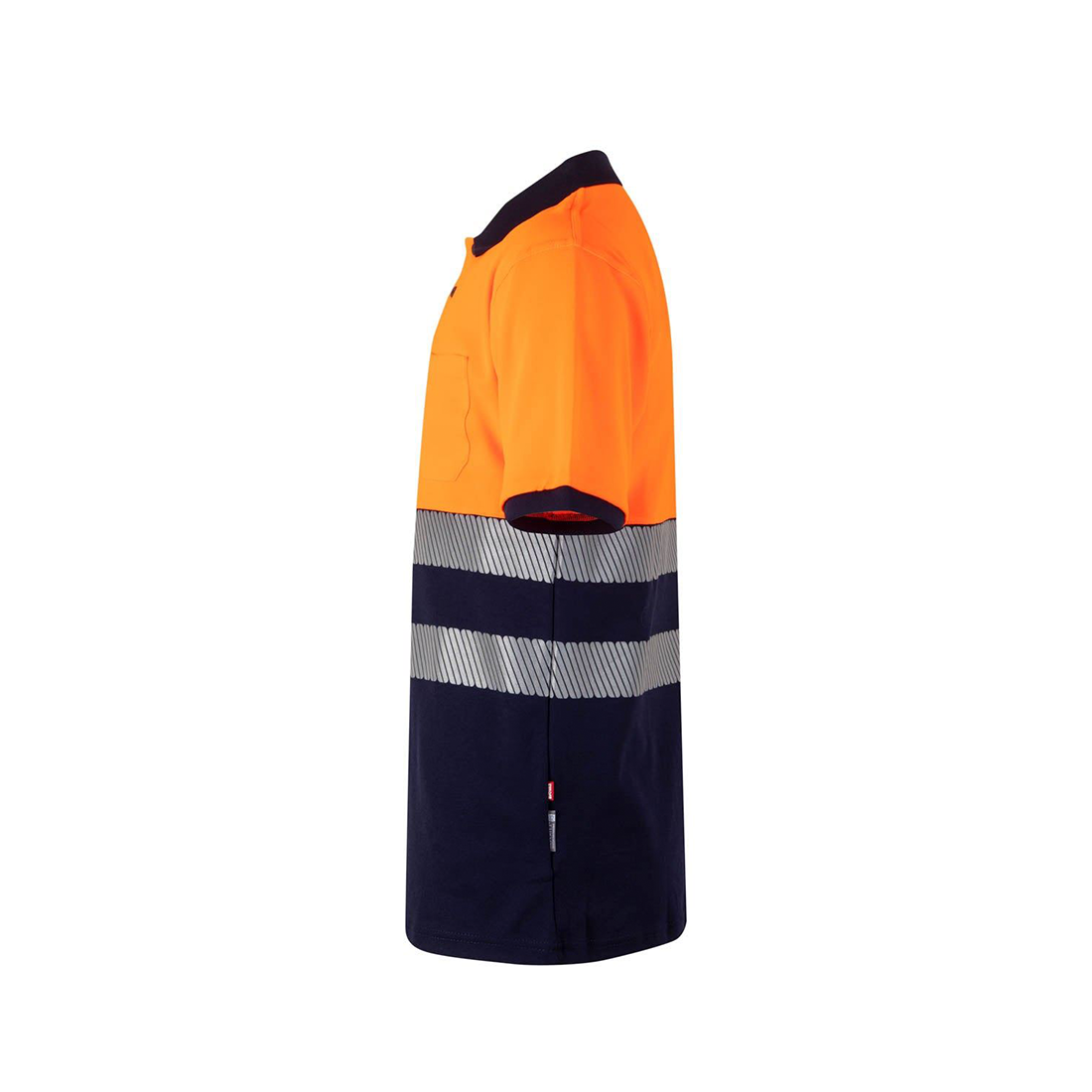 Polo cotone bicolore a maniche corte banda segmentata - Abbigliamento di protezione Polo cotone bicolore a maniche corte banda segmentata - Abbigliamento di protezione