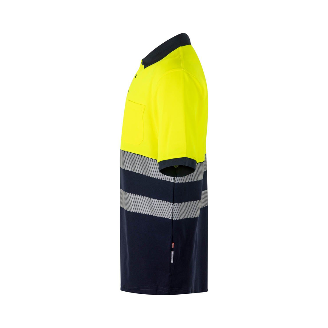 Polo cotone bicolore a maniche corte banda segmentata - Abbigliamento di protezione Polo cotone bicolore a maniche corte banda segmentata - Abbigliamento di protezione