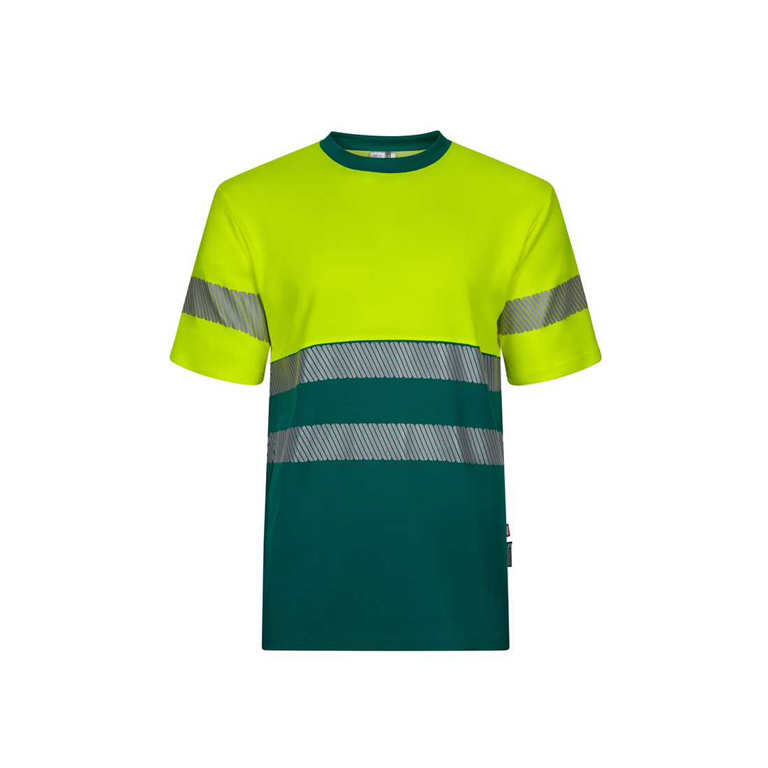 Tricou HiVis bicolor din bumbac, cu bandă segmentată - Imbracaminte de protectie Tricou HiVis bicolor din bumbac, cu bandă segmentată - Imbracaminte de protectie