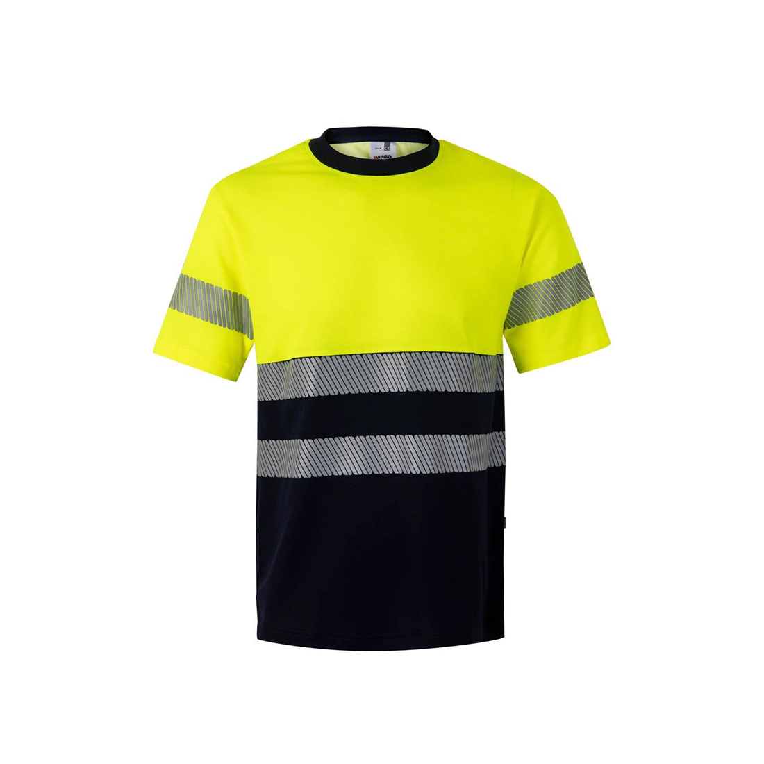 Tricou HiVis bicolor din bumbac, cu bandă segmentată - Imbracaminte de protectie Tricou HiVis bicolor din bumbac, cu bandă segmentată - Imbracaminte de protectie