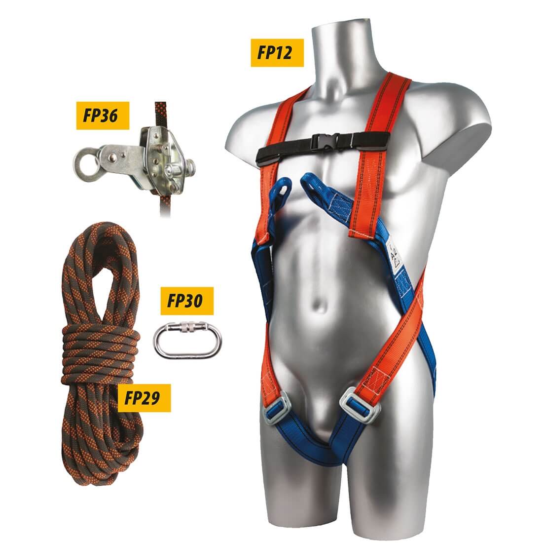 Kit di arresto verticale 10m - Equipaggiamenti di protezione personale Kit di arresto verticale 10m - Equipaggiamenti di protezione personale
