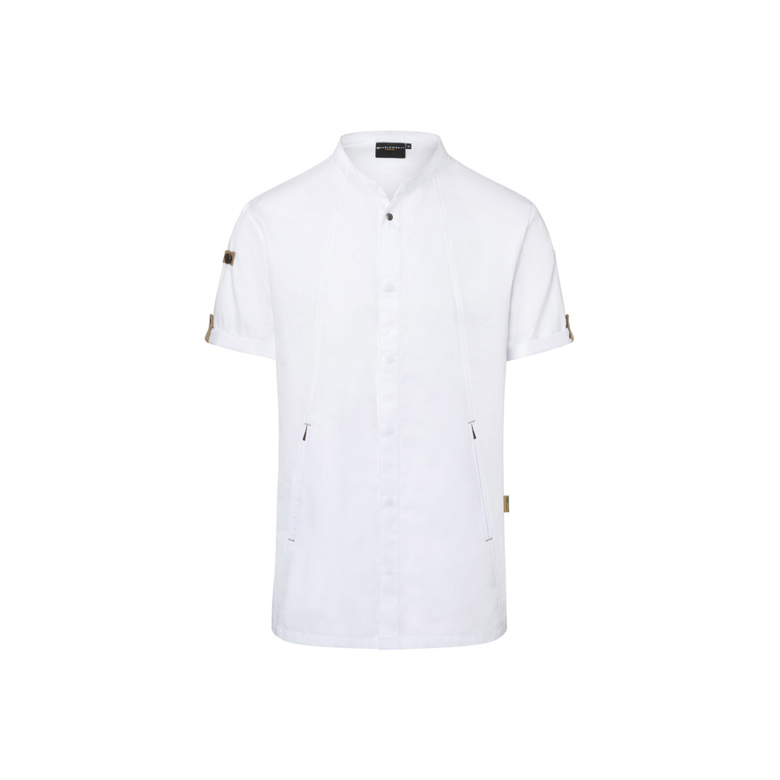 Short-Sleeve Chef Jacket Green-Generation, from Sustainable Material , 72% GRS Certified Recycled Polyester / 28% Conventional Cotton - Safetywear