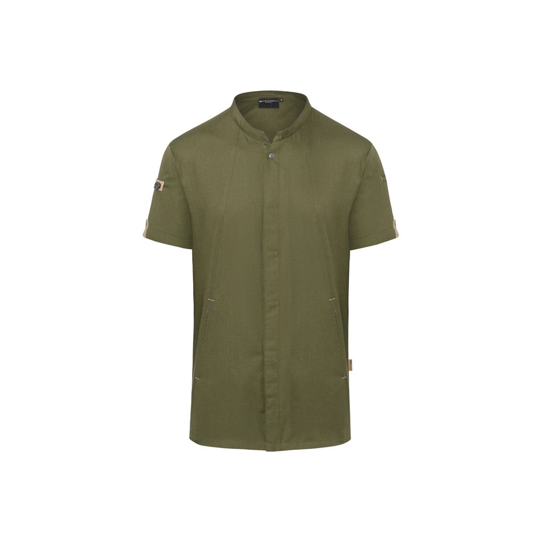 Short-Sleeve Chef Jacket Green-Generation, from Sustainable Material , 72% GRS Certified Recycled Polyester / 28% Conventional Cotton - Safetywear