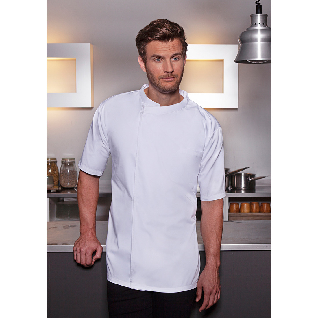 Kurzarm Überwurf-Kochhemd Basic - Arbeitskleidung