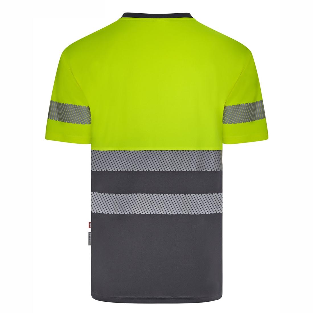 T-shirt HiVis bicolore in poliestere riciclato con bande segmentate, maniche corte - Abbigliamento di protezione