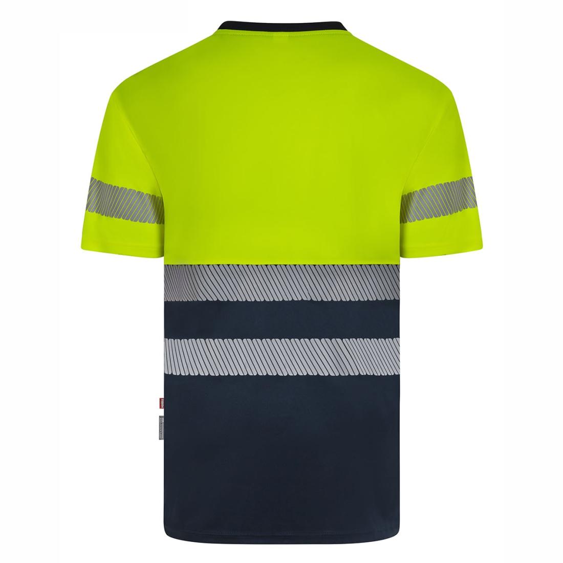 T-shirt HiVis bicolore in poliestere riciclato con bande segmentate, maniche corte - Abbigliamento di protezione