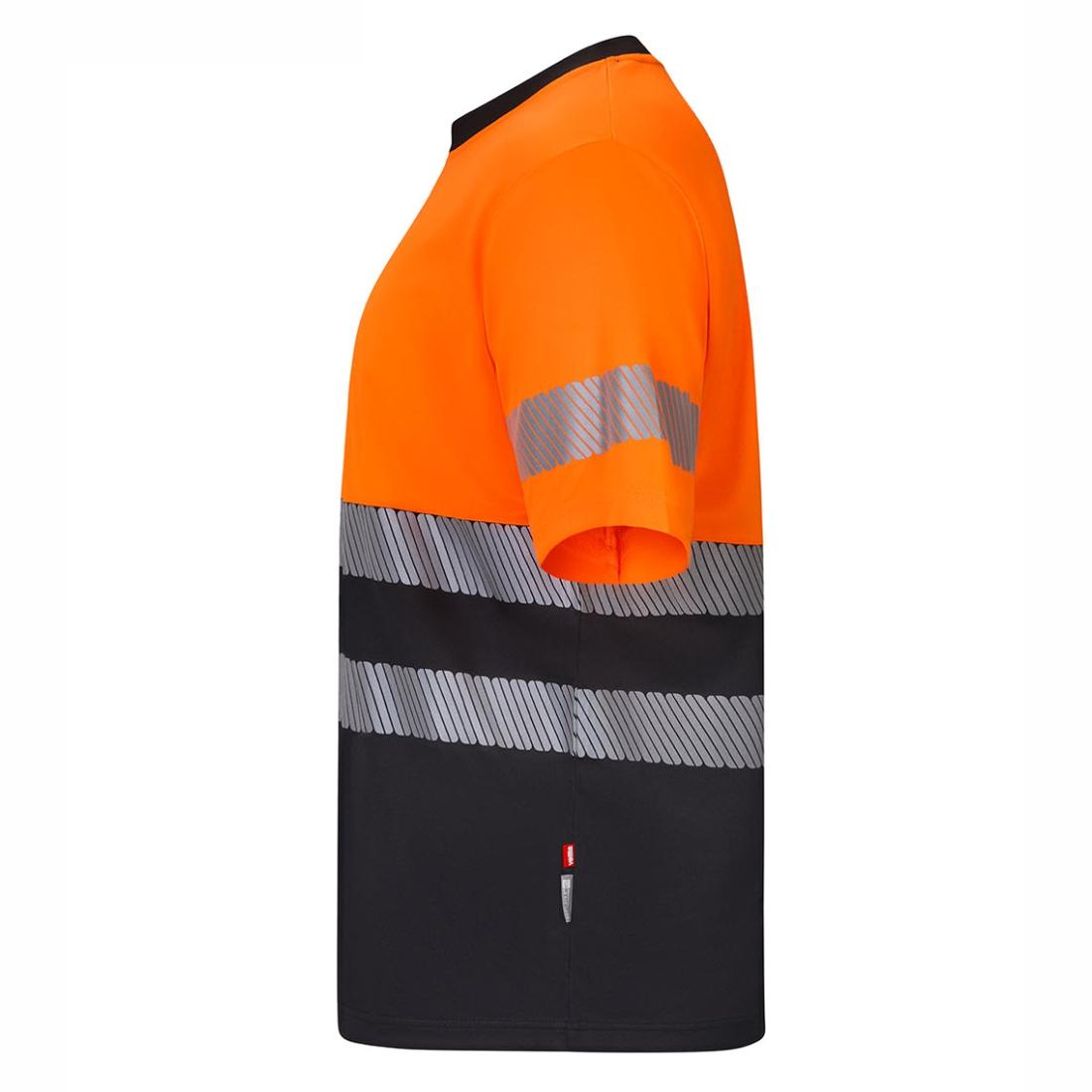 T-shirt HiVis bicolore in poliestere riciclato con bande segmentate, maniche corte - Abbigliamento di protezione