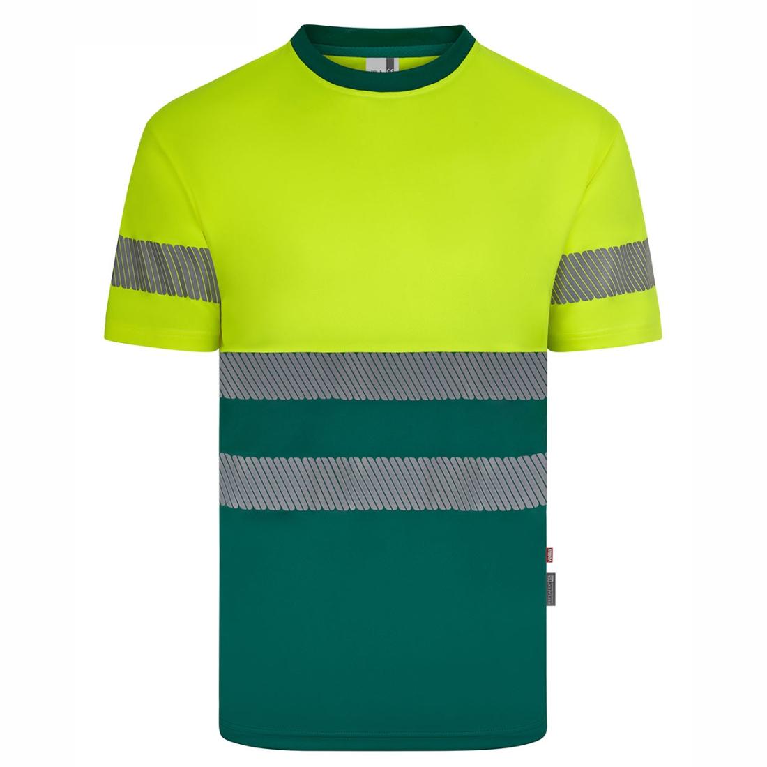 T-shirt HiVis bicolore in poliestere riciclato con bande segmentate, maniche corte - Abbigliamento di protezione