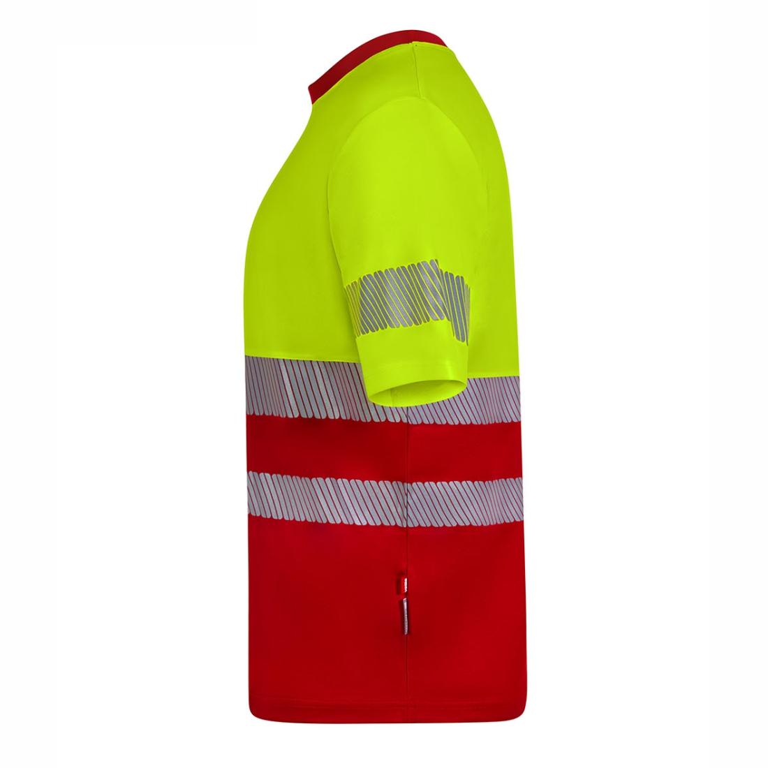 T-shirt HiVis bicolore in poliestere riciclato con bande segmentate, maniche corte - Abbigliamento di protezione