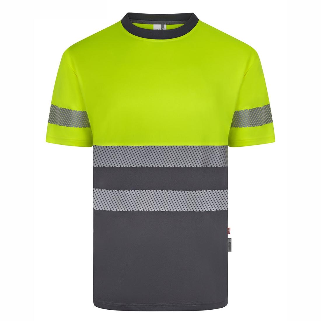 T-shirt HiVis bicolore in poliestere riciclato con bande segmentate, maniche corte - Abbigliamento di protezione