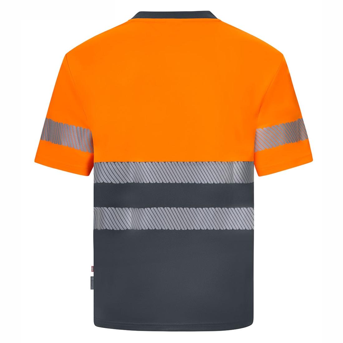 T-shirt HiVis bicolore in poliestere riciclato con bande segmentate, maniche corte - Abbigliamento di protezione