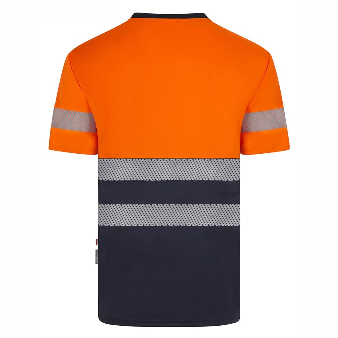 T-shirt HiVis bicolore in poliestere riciclato con bande segmentate, maniche corte - Abbigliamento di protezione