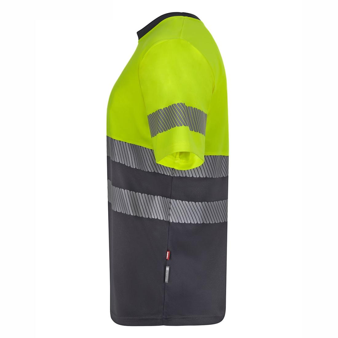 T-shirt HiVis bicolore in poliestere riciclato con bande segmentate, maniche corte - Abbigliamento di protezione