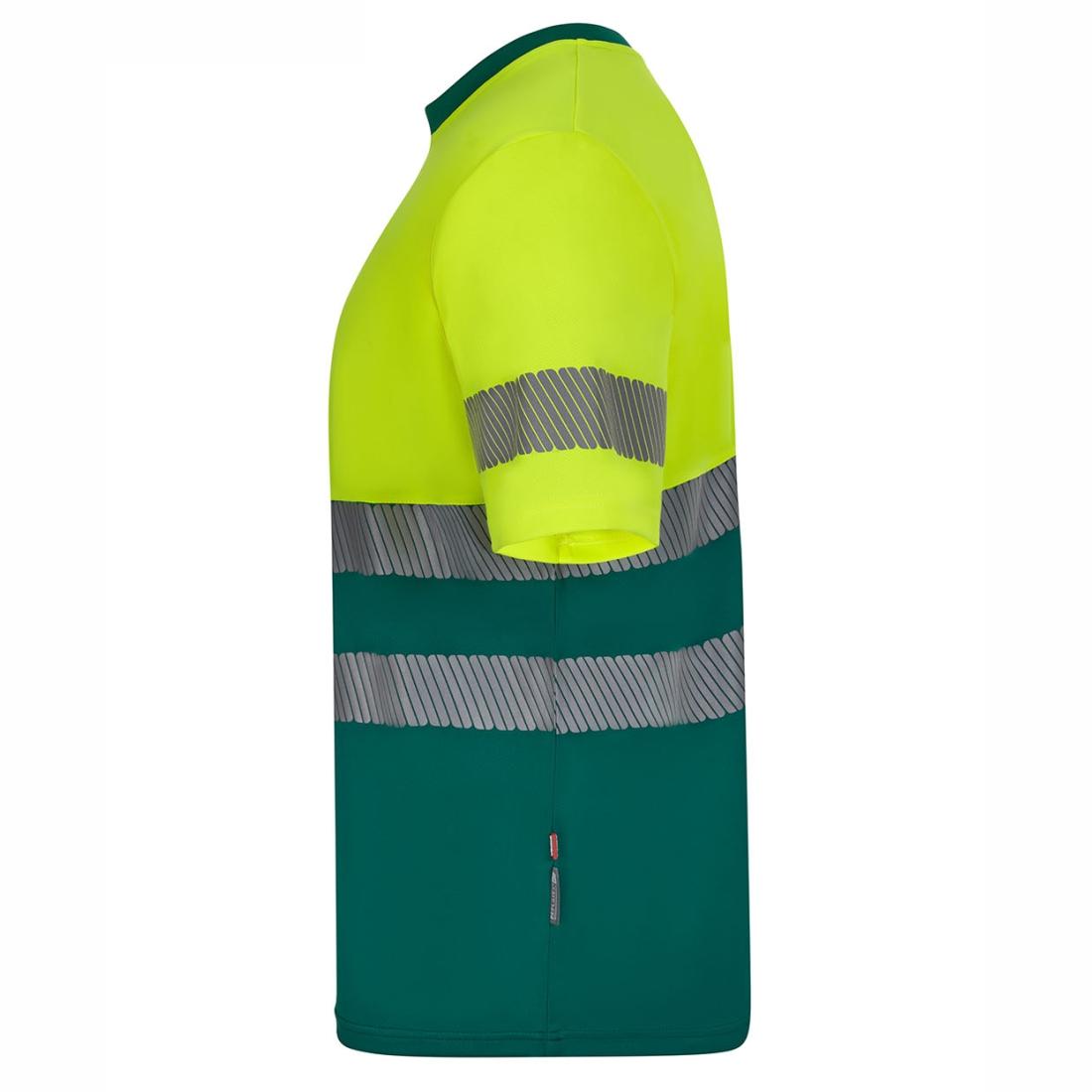 T-shirt HiVis bicolore in poliestere riciclato con bande segmentate, maniche corte - Abbigliamento di protezione