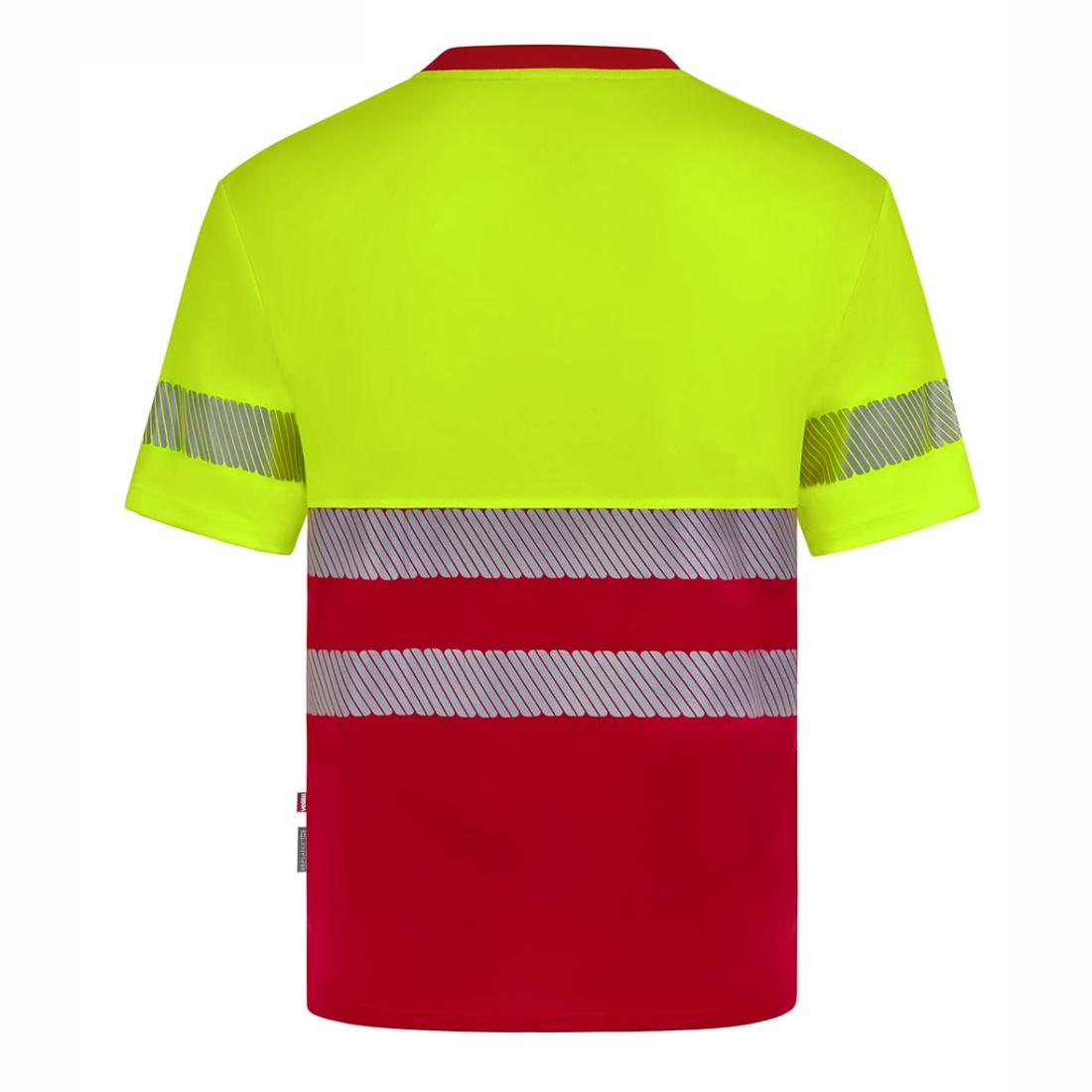 T-shirt HiVis bicolore in poliestere riciclato con bande segmentate, maniche corte - Abbigliamento di protezione