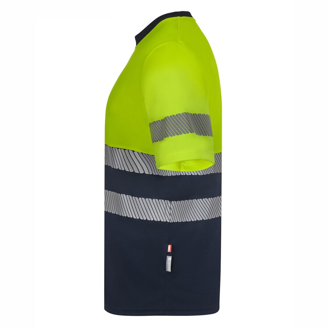 T-shirt HiVis bicolore in poliestere riciclato con bande segmentate, maniche corte - Abbigliamento di protezione