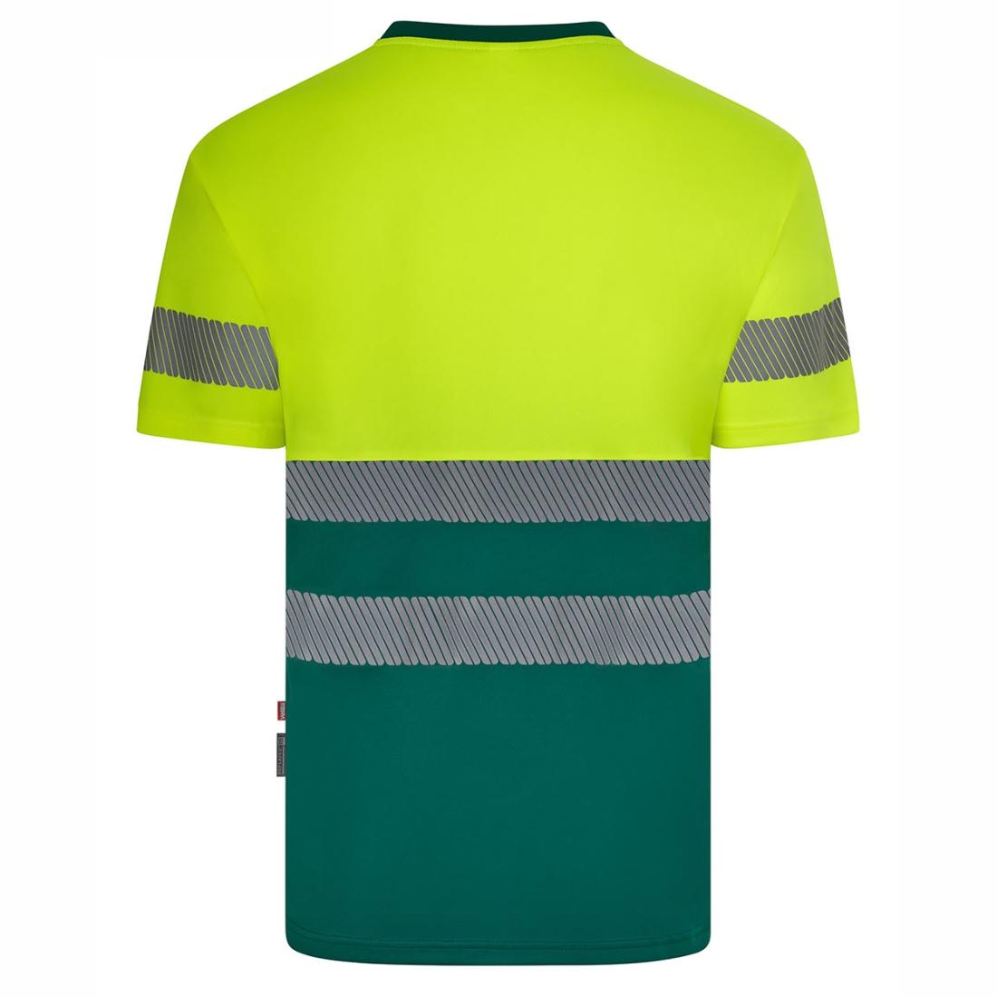 T-shirt HiVis bicolore in poliestere riciclato con bande segmentate, maniche corte - Abbigliamento di protezione