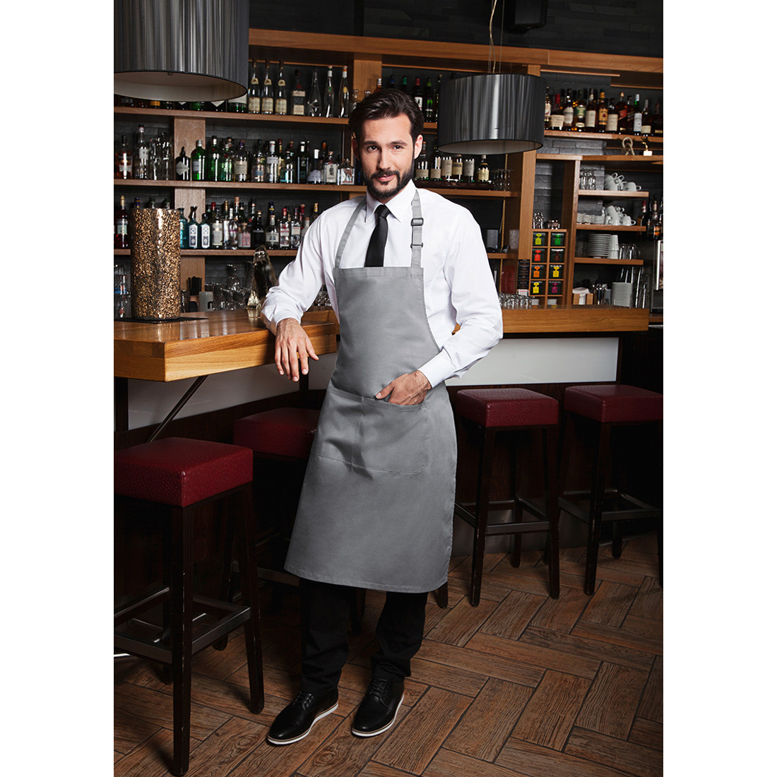 Tablier à bavette Basic avec boucle et poche - Les vêtements de protection Tablier à bavette Basic avec boucle et poche - Les vêtements de protection
