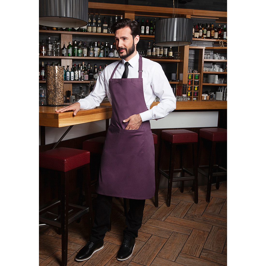 Tablier à bavette Basic avec boucle et poche - Les vêtements de protection Tablier à bavette Basic avec boucle et poche - Les vêtements de protection