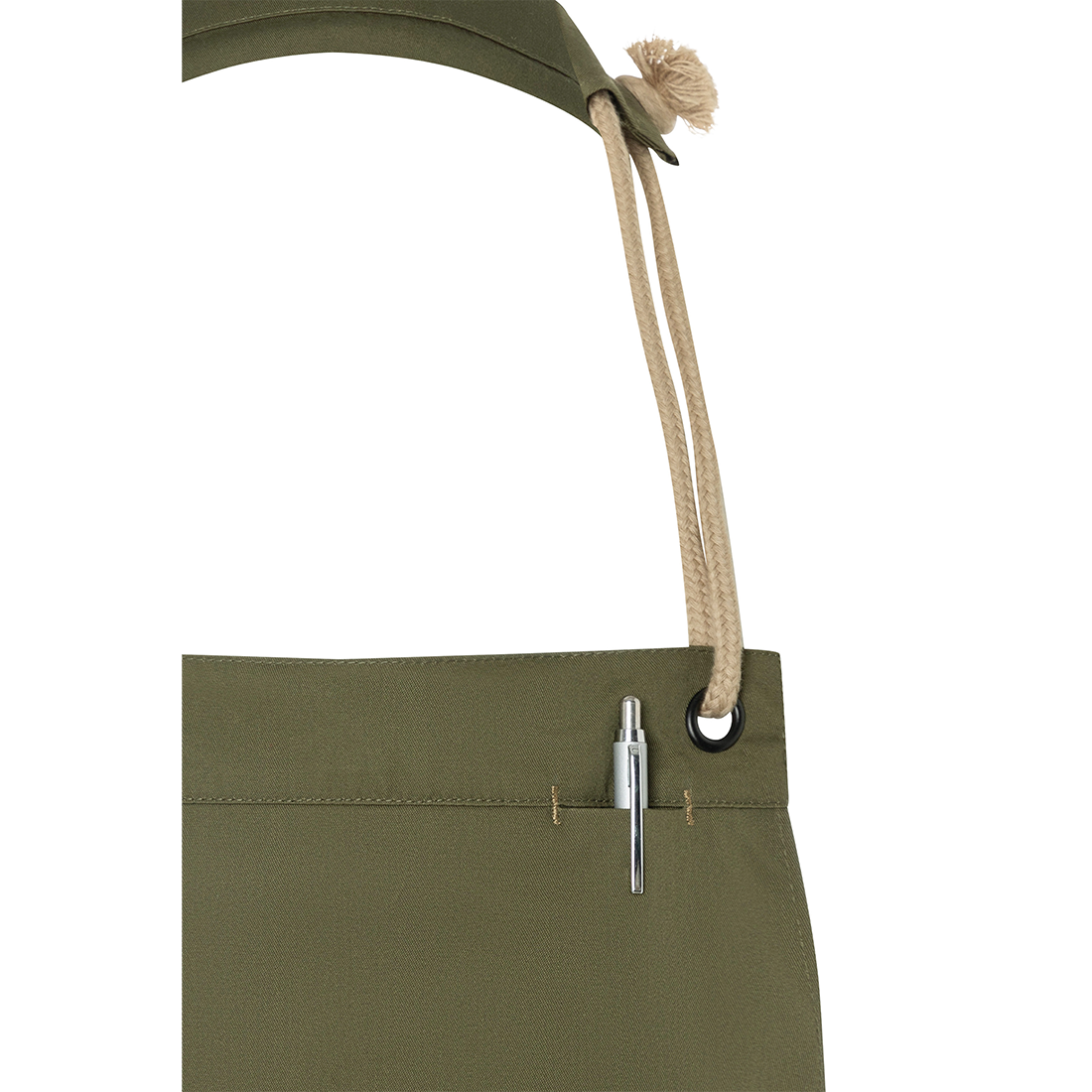 Bib Apron New-Nature , from sustainable material , 65 % GRS Certified Recycled Polyester / 35 % Conventional Cotton - Safetywear