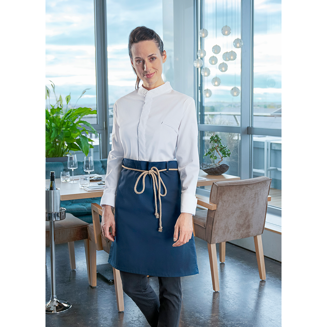 Waist Apron New-Nature , from sustainable material , 65% GRS Certified Recycled Polyester / 35% Conventional Cotton - Safetywear Waist Apron New-Nature , from sustainable material , 65% GRS Certified Recycled Polyester / 35% Conventional Cotton - Safetywear