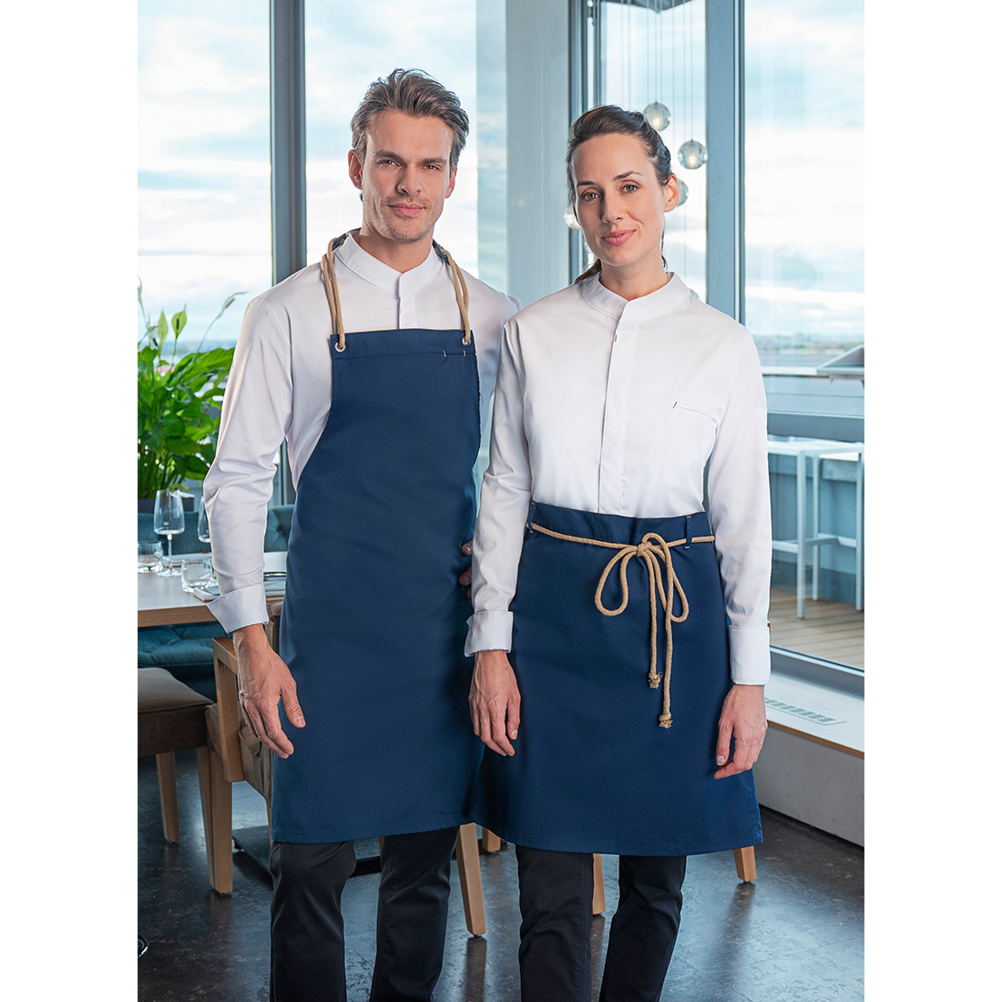 Waist Apron New-Nature , from sustainable material , 65% GRS Certified Recycled Polyester / 35% Conventional Cotton - Safetywear Waist Apron New-Nature , from sustainable material , 65% GRS Certified Recycled Polyester / 35% Conventional Cotton - Safetywear