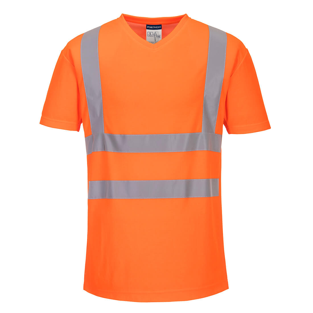 T-shirt col V avec empiècements latéraux en maille aérée - Les vêtements de protection