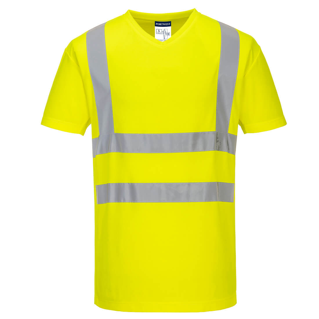 T-shirt col V avec empiècements latéraux en maille aérée - Les vêtements de protection