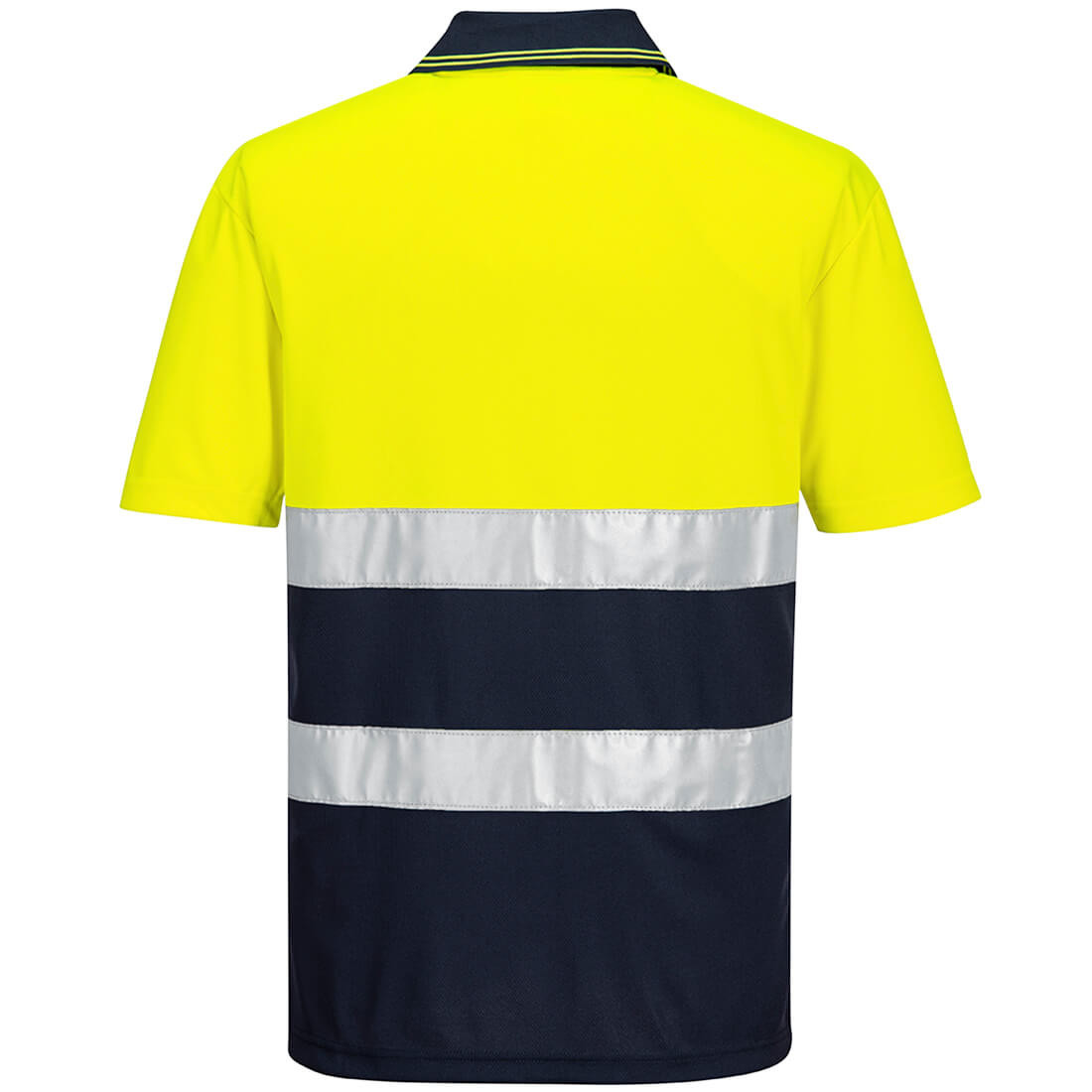 Leichtes Warnschutz Kontrast-Poloshirt kurzarm - Arbeitskleidung
