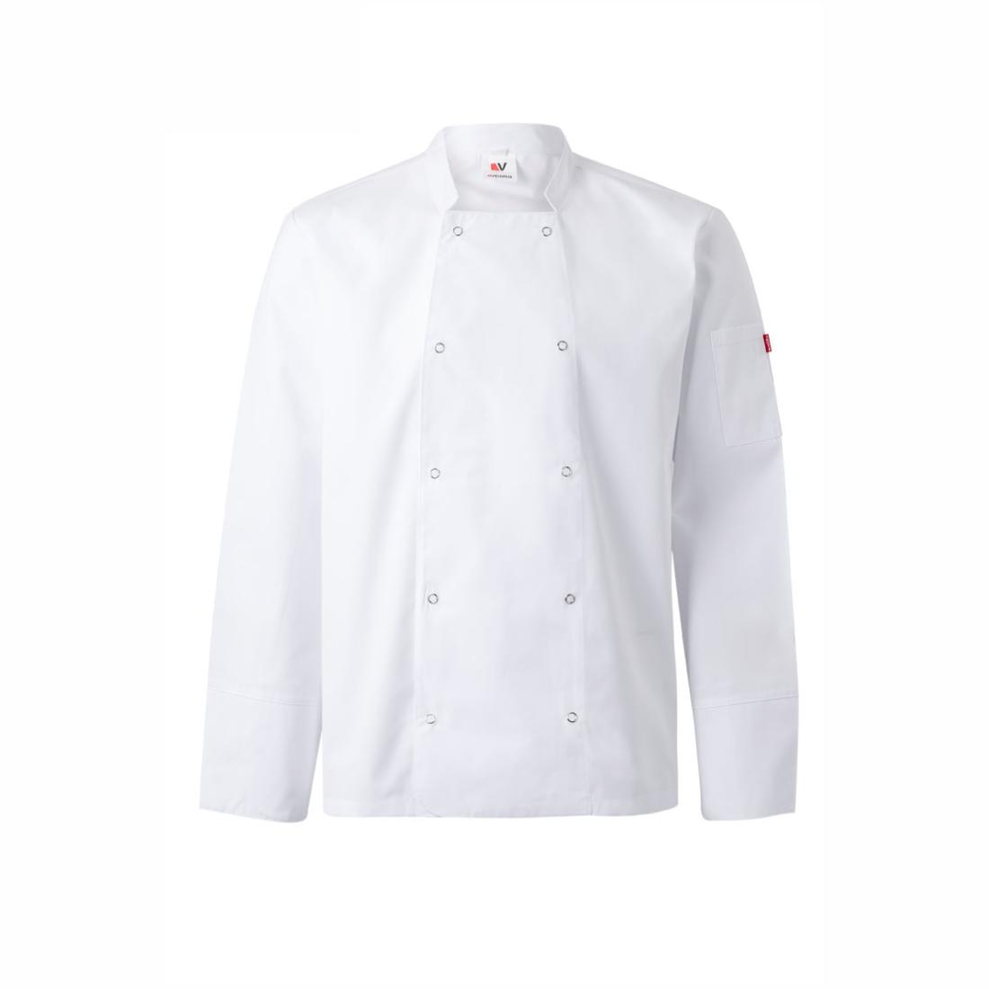 Long sleeve kitchen jacket with snap buttons - Safetywear