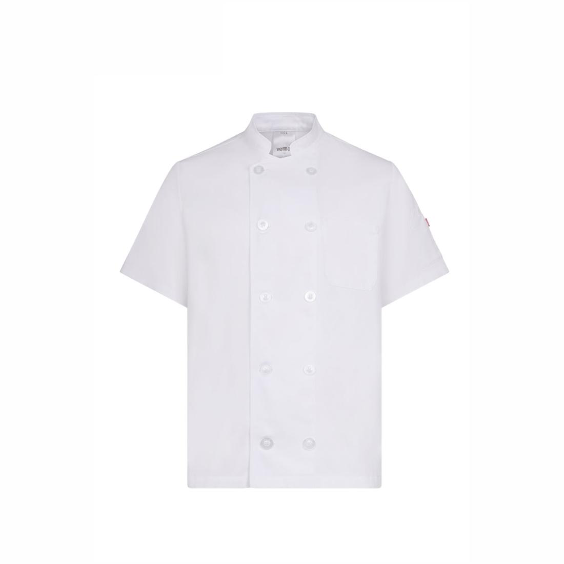 Tunică bucătar cu nasturi si mânecă scurtă - Imbracaminte de protectie