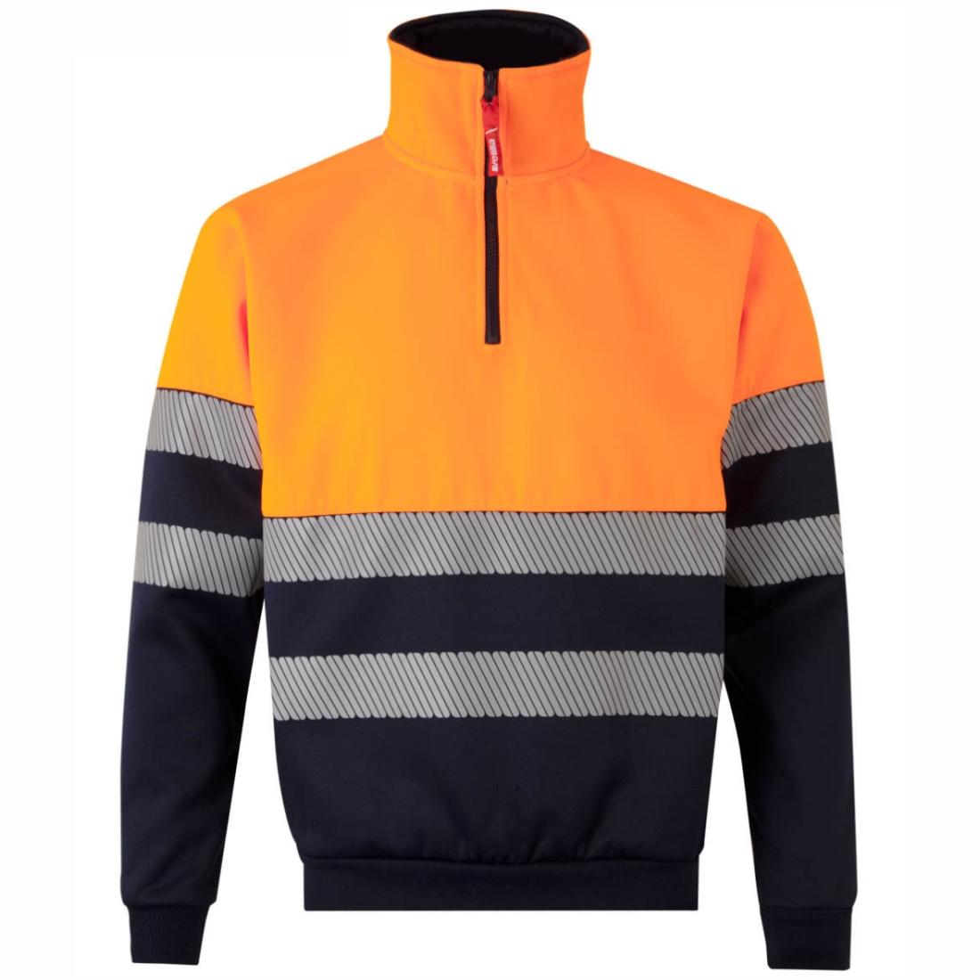 Bluzon HiVis bicolor cu fermoar 1/4 și benzi segmentate - Imbracaminte de protectie