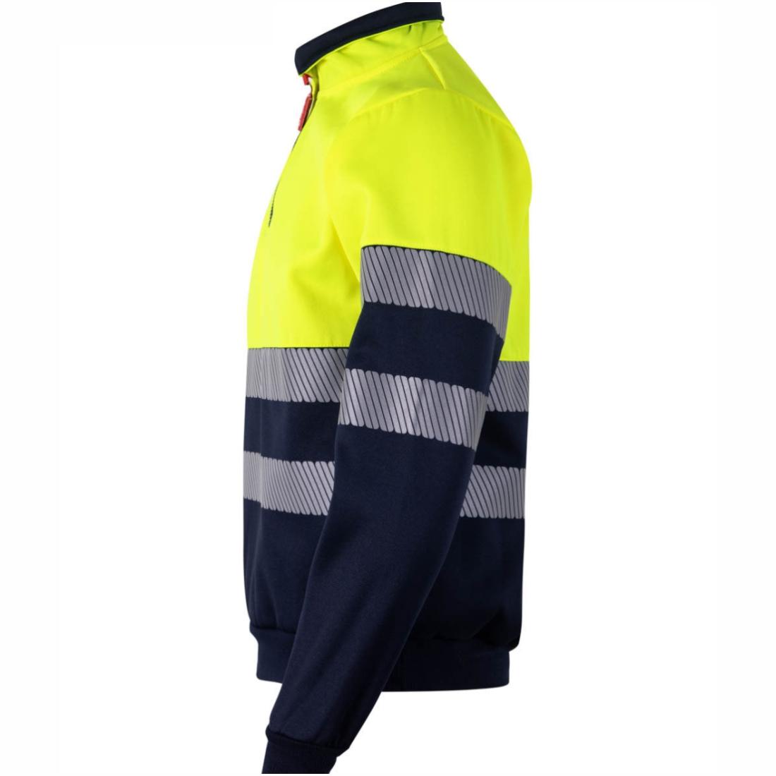 Bluzon HiVis bicolor cu fermoar 1/4 și benzi segmentate - Imbracaminte de protectie
