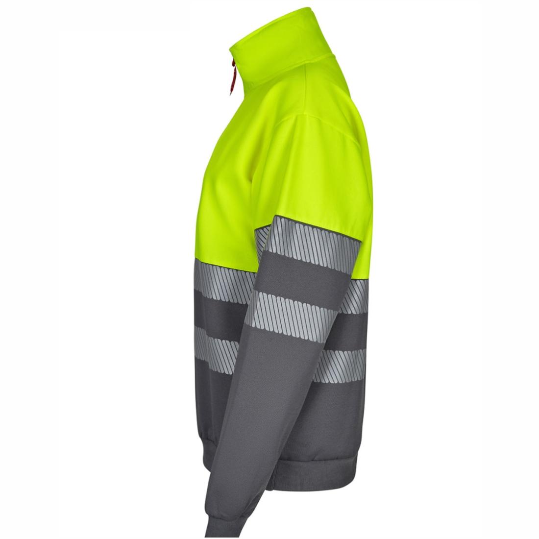Bluzon HiVis bicolor cu fermoar 1/4 și benzi segmentate - Imbracaminte de protectie