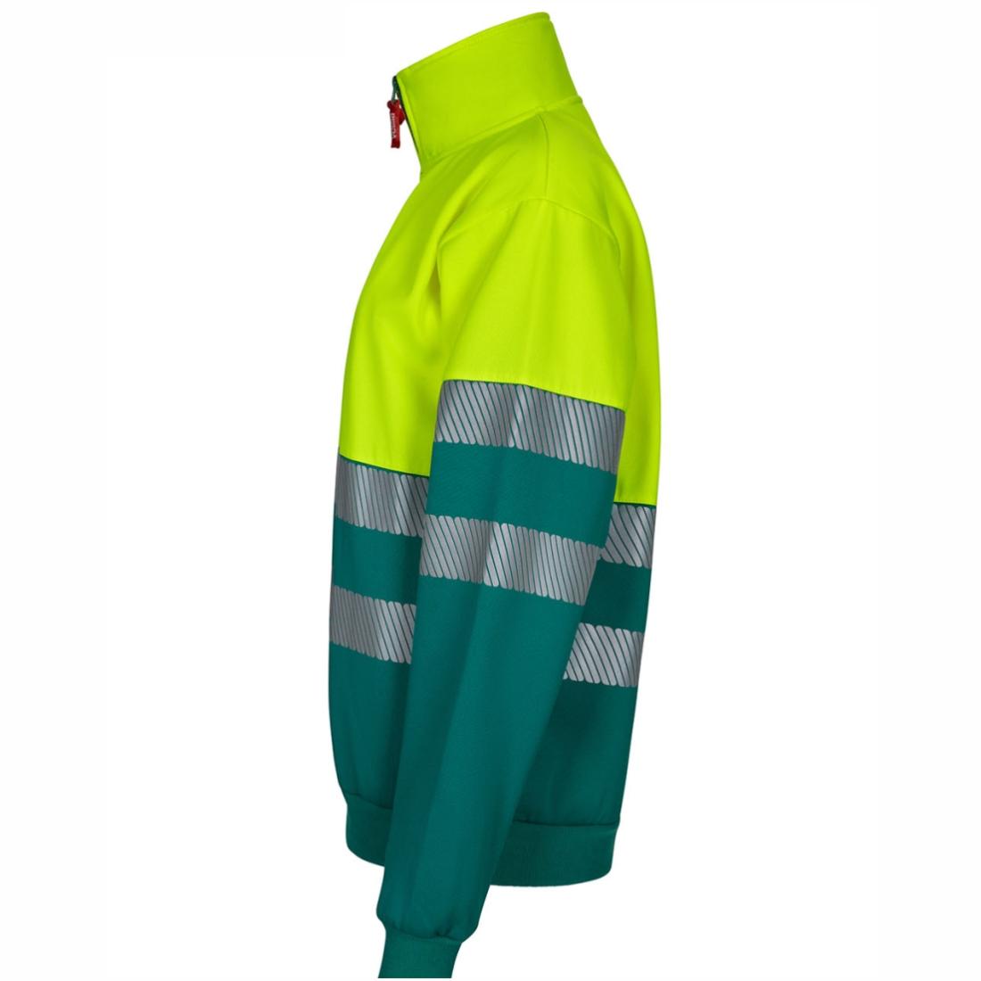 Bluzon HiVis bicolor cu fermoar 1/4 și benzi segmentate - Imbracaminte de protectie