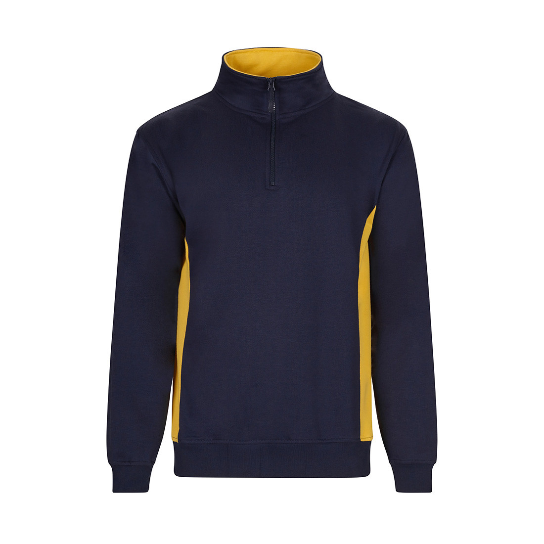 Sweatshirt bicolore avec zip 3/4 - Les vêtements de protection Sweatshirt bicolore avec zip 3/4 - Les vêtements de protection