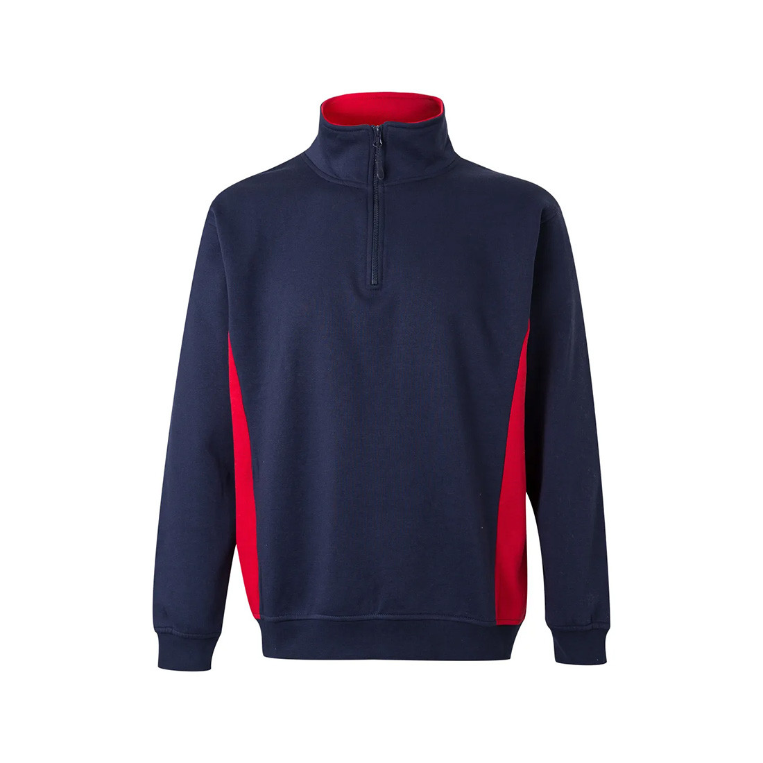 Sweatshirt bicolore avec zip 3/4 - Les vêtements de protection Sweatshirt bicolore avec zip 3/4 - Les vêtements de protection