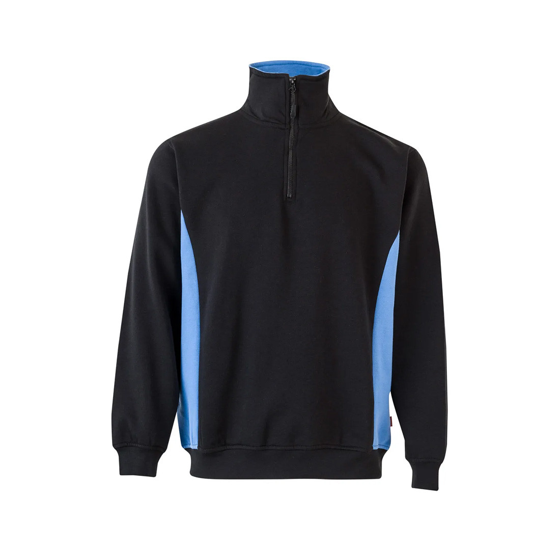 Sweatshirt bicolore avec zip 3/4 - Les vêtements de protection Sweatshirt bicolore avec zip 3/4 - Les vêtements de protection