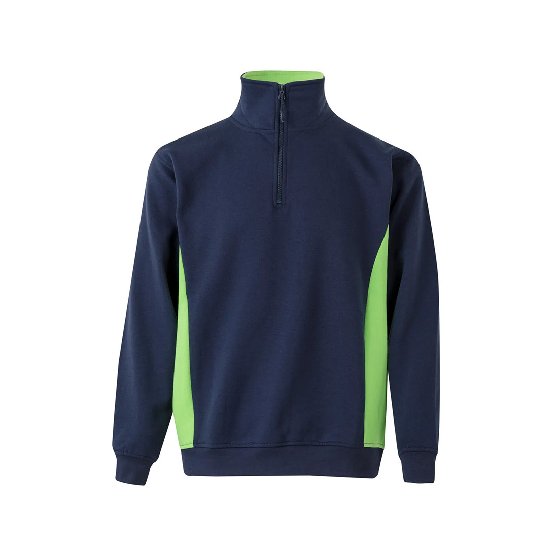 Sweatshirt bicolore avec zip 3/4 - Les vêtements de protection Sweatshirt bicolore avec zip 3/4 - Les vêtements de protection