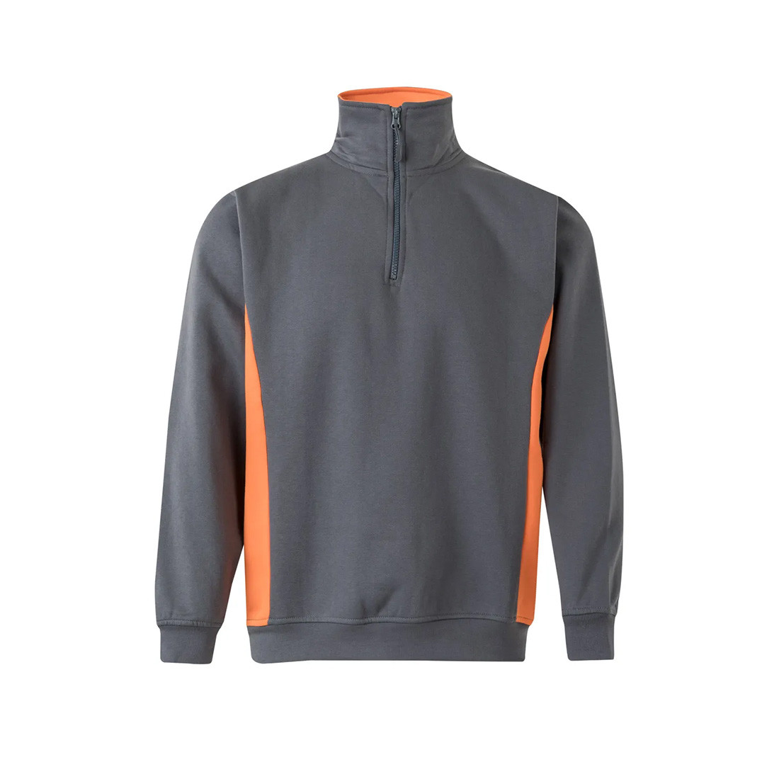 Sweatshirt bicolore avec zip 3/4 - Les vêtements de protection Sweatshirt bicolore avec zip 3/4 - Les vêtements de protection